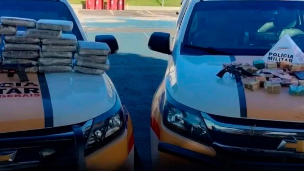 Polícia Militar Rodoviária apreende grande quantidade de drogas, armas e dinheiro em Curvelo
