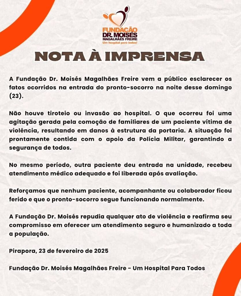 🔹 ESCLARECIMENTO– AQUI ACONTECE PIRAPORA 🔹