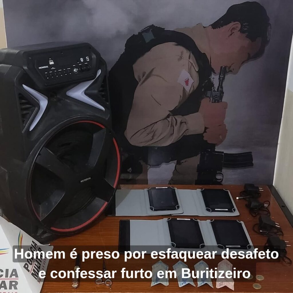 Homem é preso por esfaquear desafeto e confessar furto em Buritizeiro Homem é preso por esfaquear desafeto e confessar furto em Buritizeiro