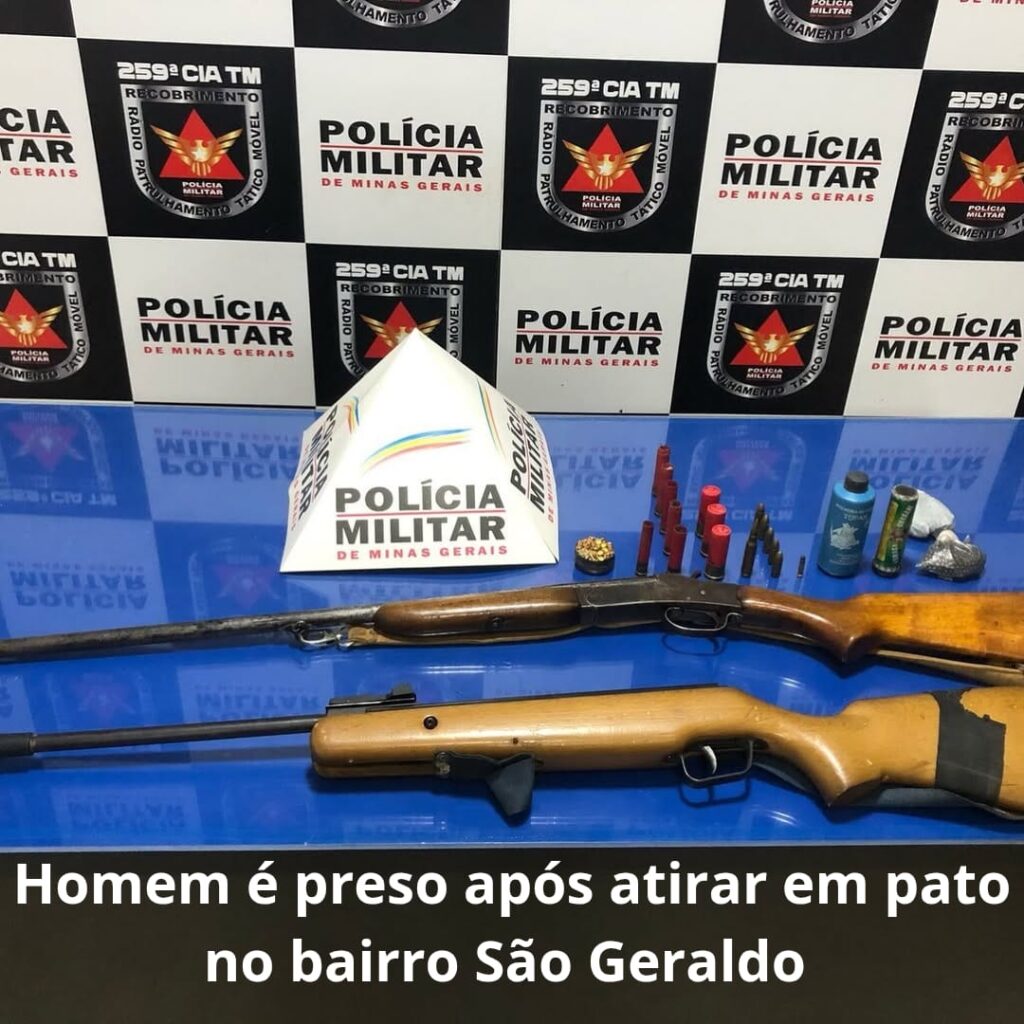 Homem é preso após atirar em pato no bairro São Geraldo Homem é preso após atirar em pato no bairro São Geraldo