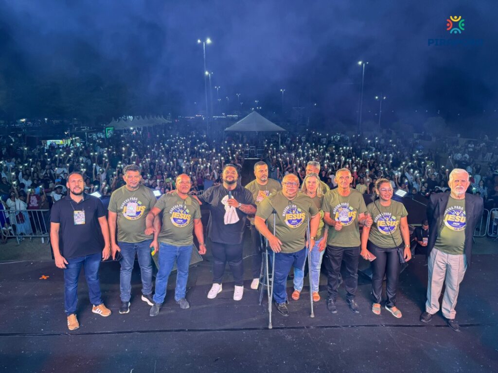 Pirapora vive noite histórica de fé e louvor na Marcha para Jesus 2025 Pirapora vive noite histórica de fé e louvor na Marcha para Jesus 2025