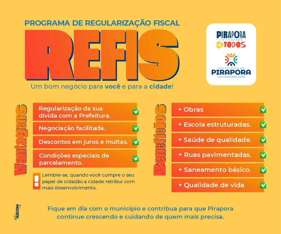 Pirapora lança Refis com condições especiais para quem deseja regularizar dívidas municipais