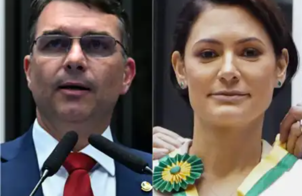 Flávio Bolsonaro pede desculpas a Michelle Bolsonaro após atrito expor divergências dentro do grupo político da família Flávio Bolsonaro pede desculpas a Michelle Bolsonaro após atrito expor divergências dentro do grupo político da família