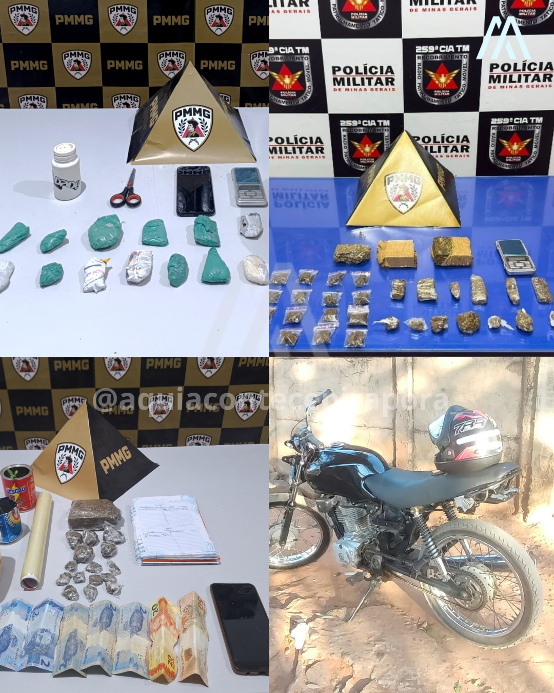 Polícia Militar prende seis pessoas e apreende drogas em ações contra o tráfico em Pirapora e Buritizeiro